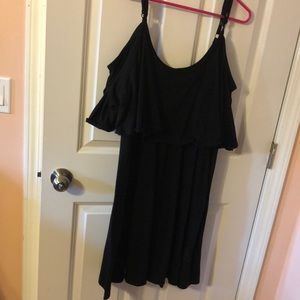 TORRID 2x black cold shoulder MIDI dress